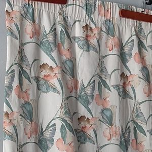 butterflies moths design pastel curtain